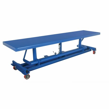 Vestil Long Deck Cart 2000lb 120 x 30 Poly-On-Steel Casters LDLT-30120
